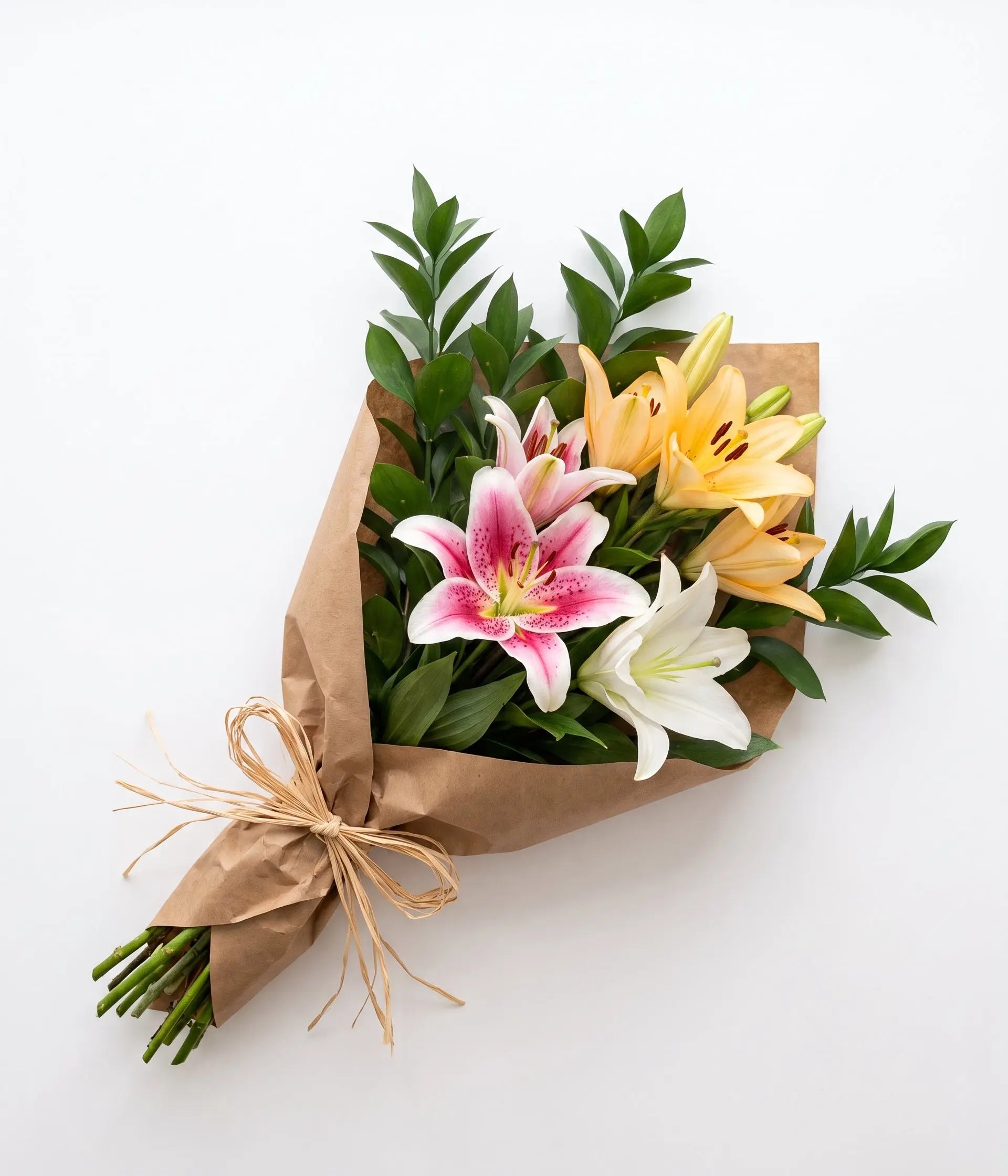 Bunch of Assorted Lilies Send Blooms