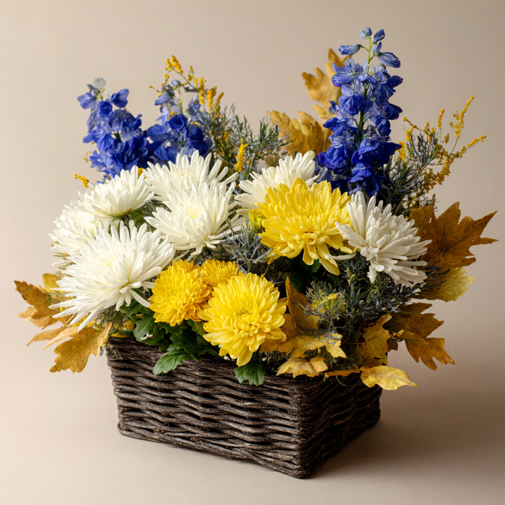 Cheerful Flower Arrangement Basket