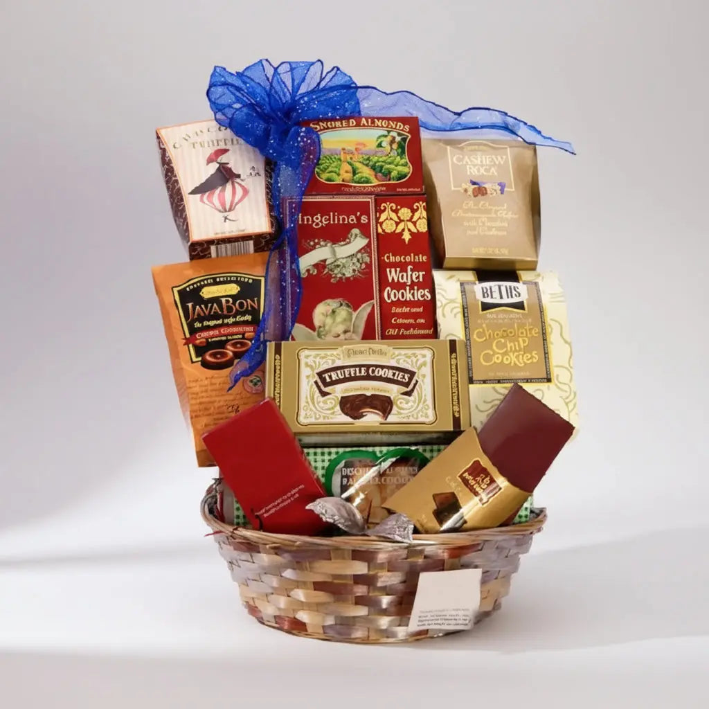 Classic Gift Basket with 12 Gourmet Items Send Blooms