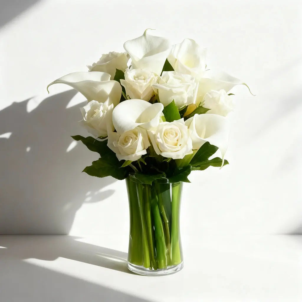 Classic White Bouquet with Calla Lilies Send Blooms