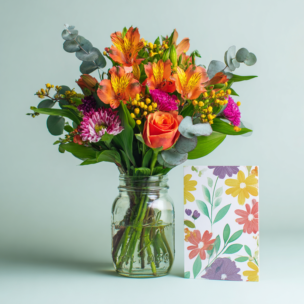 Custom Designed Mason Jar Arrangement 2