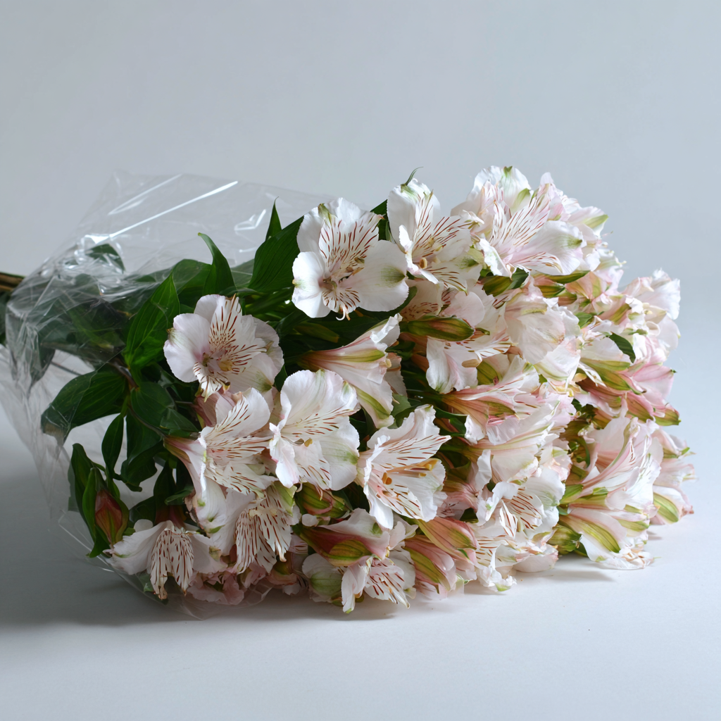 Easter Alstroemeria Bouquet - 50 Bloom Collection | Card & Teddy Bear