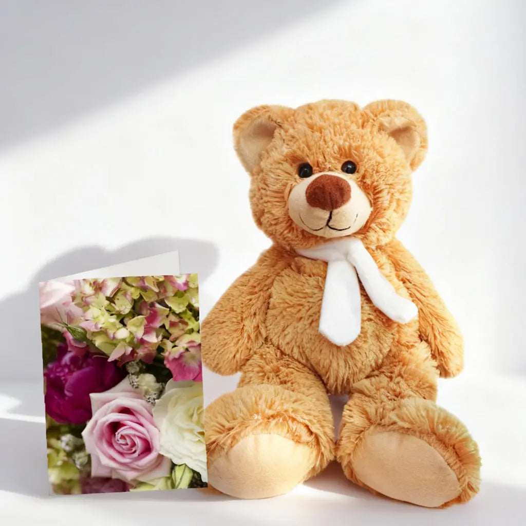Exclusive Teddy Bear and Greeting Card Gift Set Send Blooms
