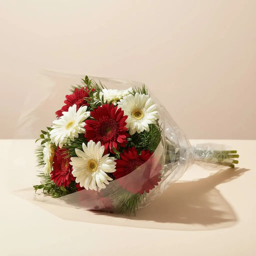 Festive Christmas Star Flower Arrangement Send Blooms
