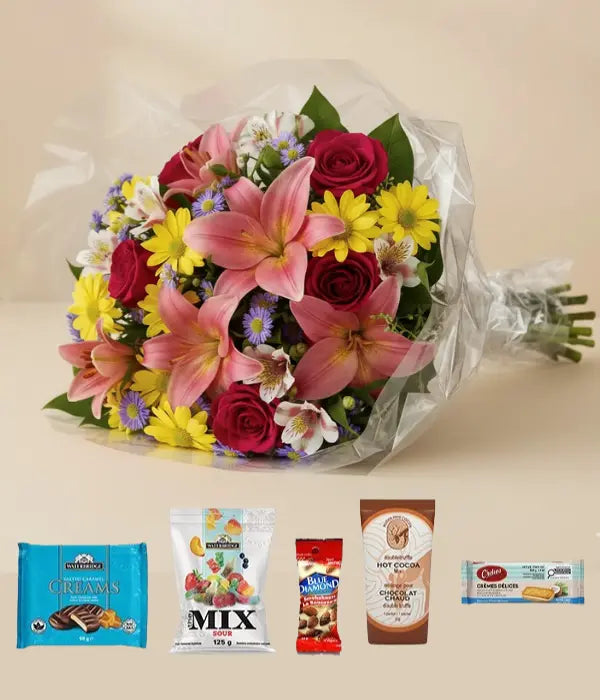 Garden Joy Bouquet & Gourmet Gifts Send Blooms