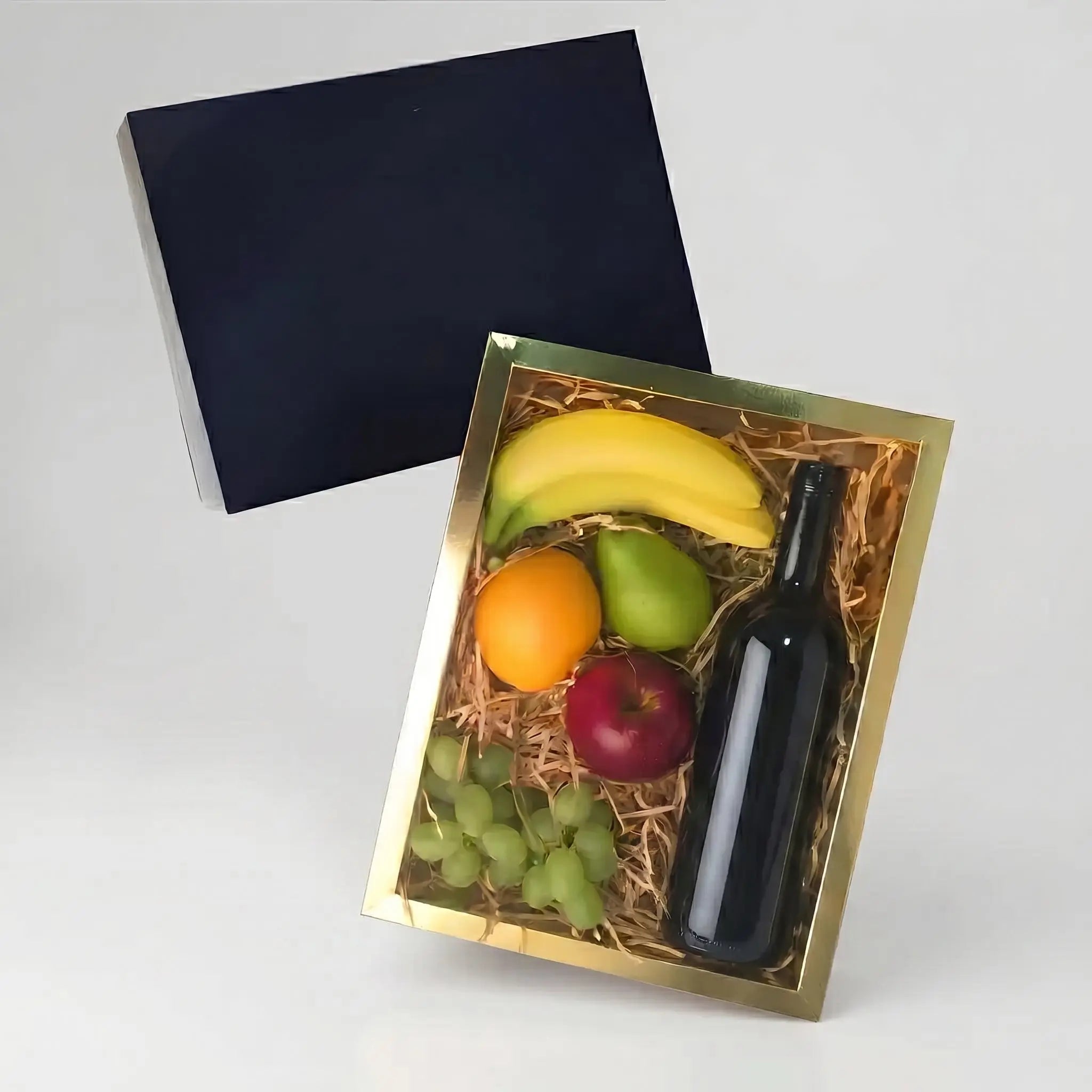 Gourmet Fruit and Red Wine Gift Basket Send Blooms