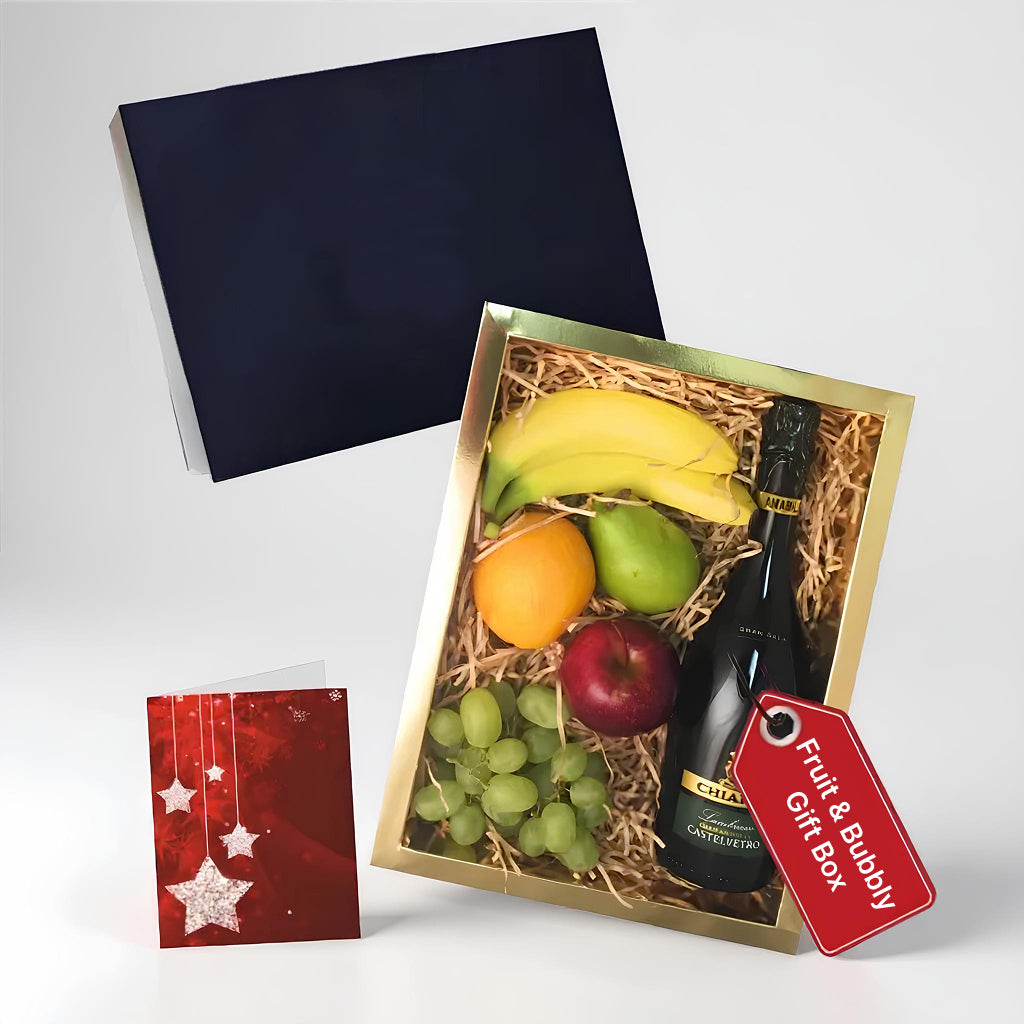 Gourmet Fruit and Sparkling Wine Gift Set
