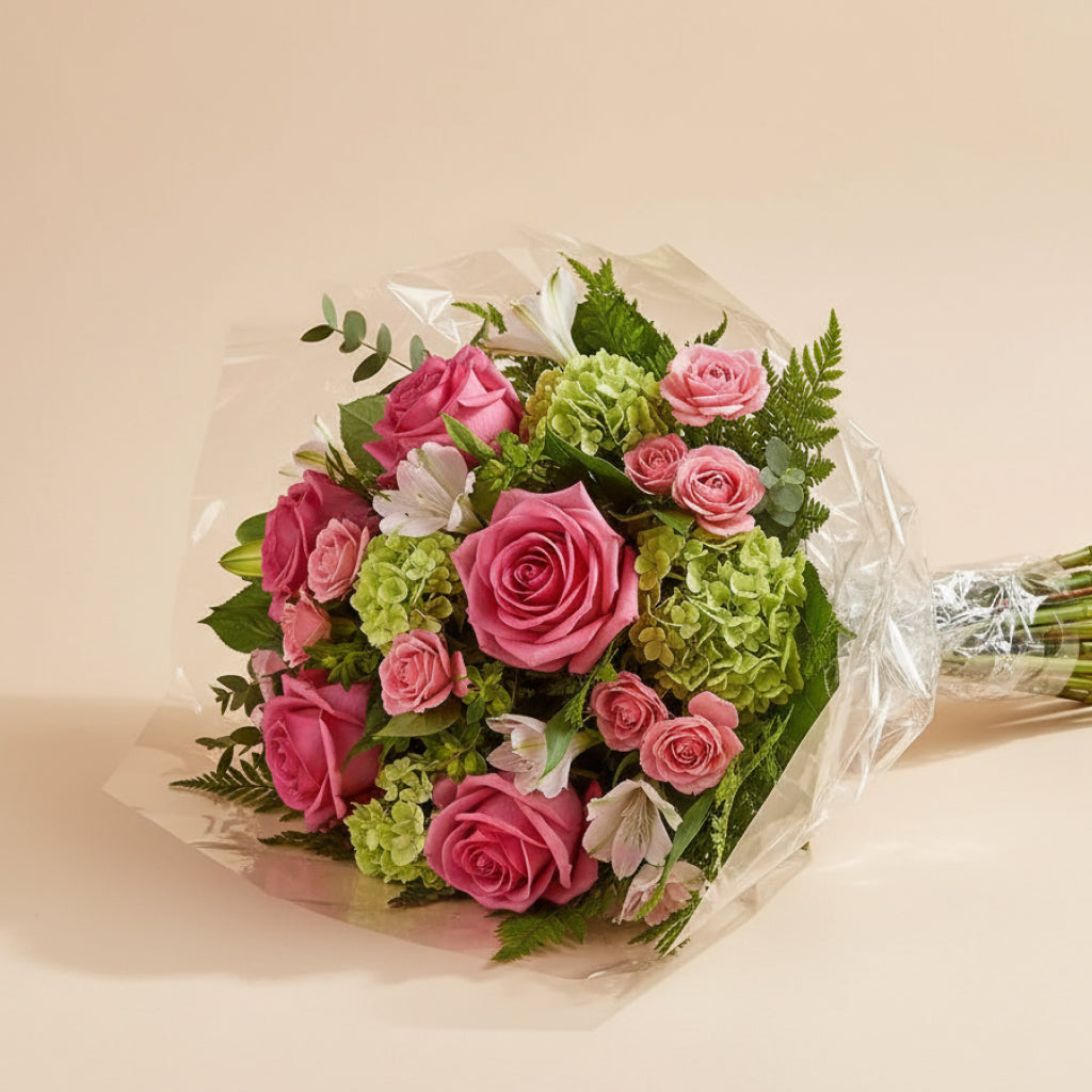 Green & Pink Party Bouquet Send Blooms