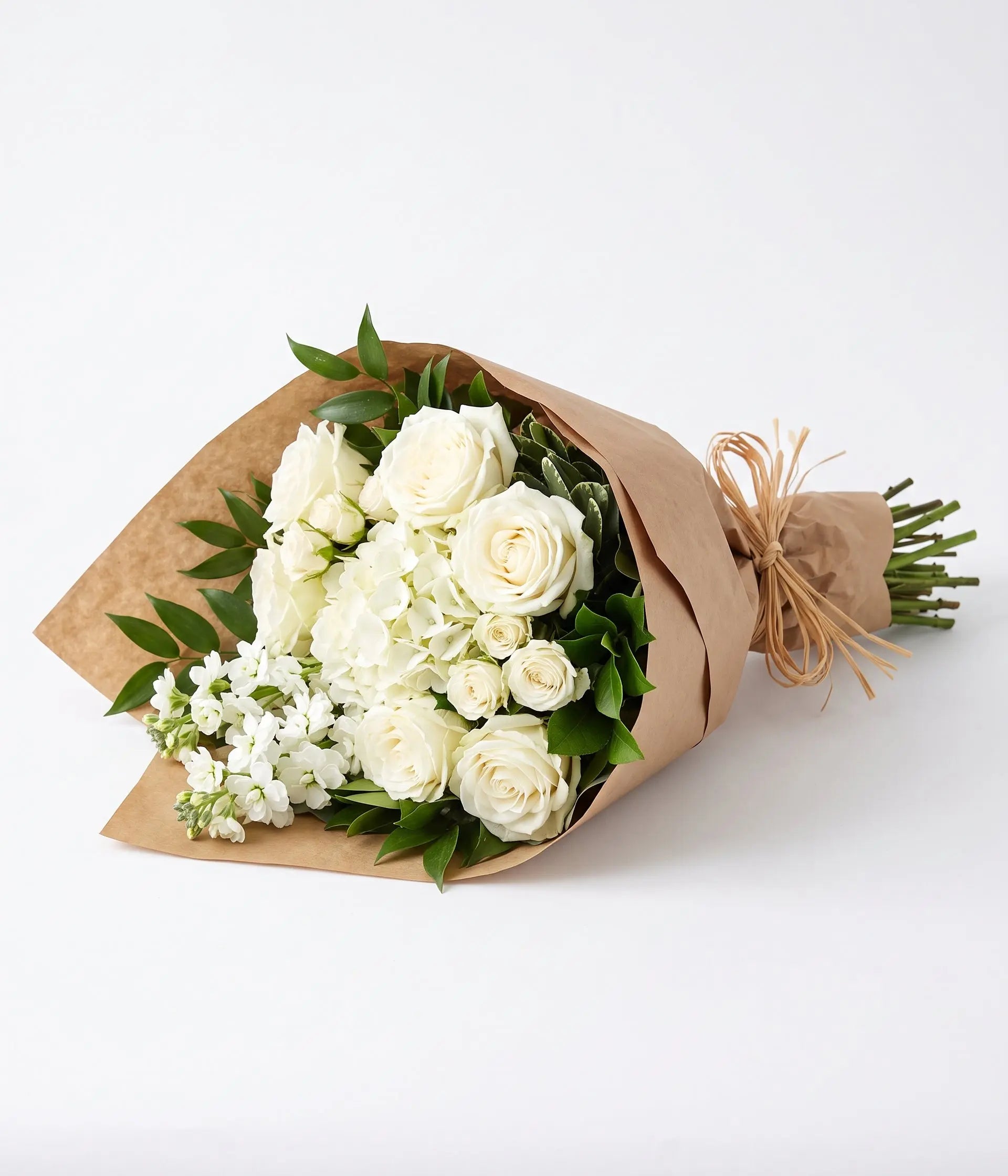 Hand Tied Elegant White Collection 1 Send Blooms