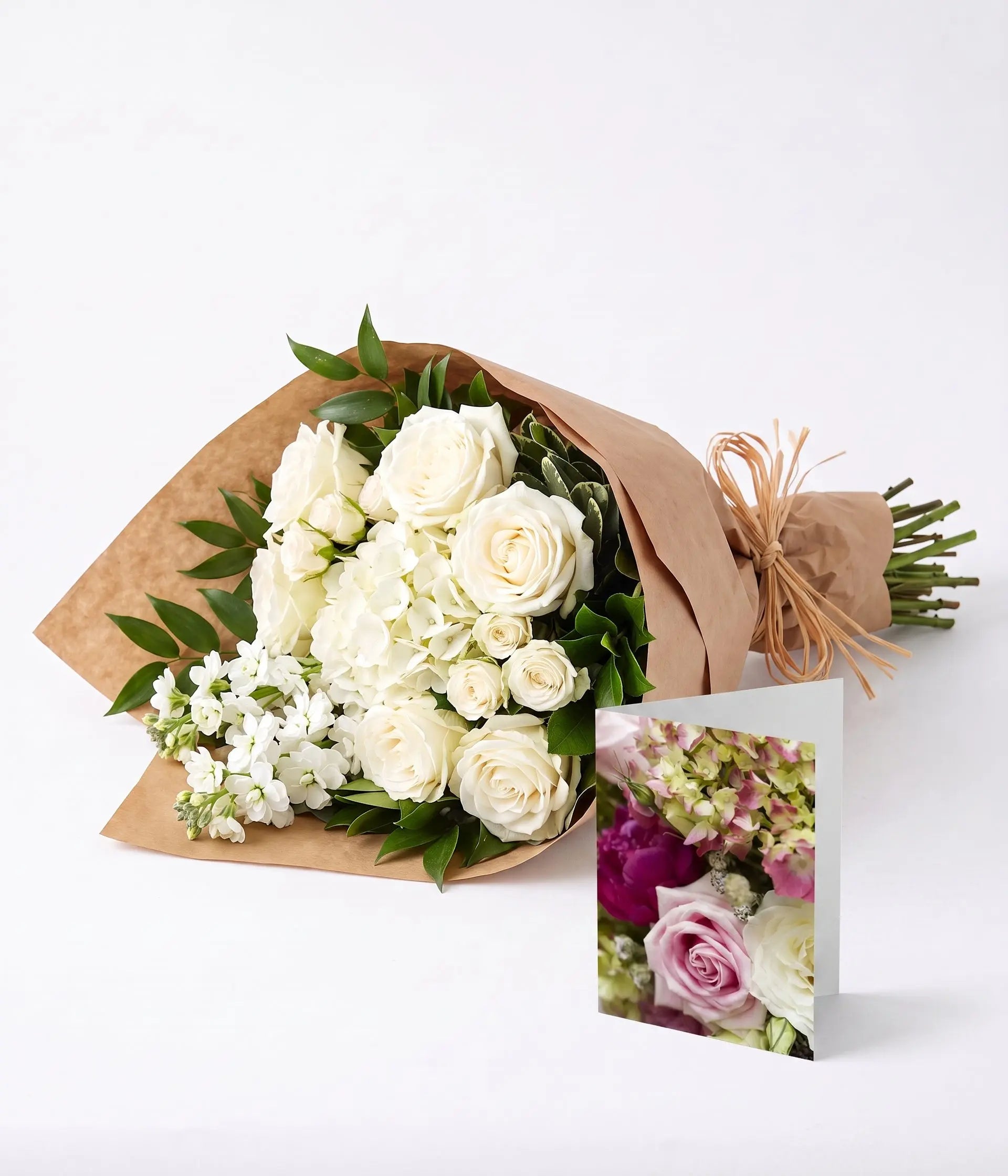 Hand Tied Elegant White Collection 2 Send Blooms