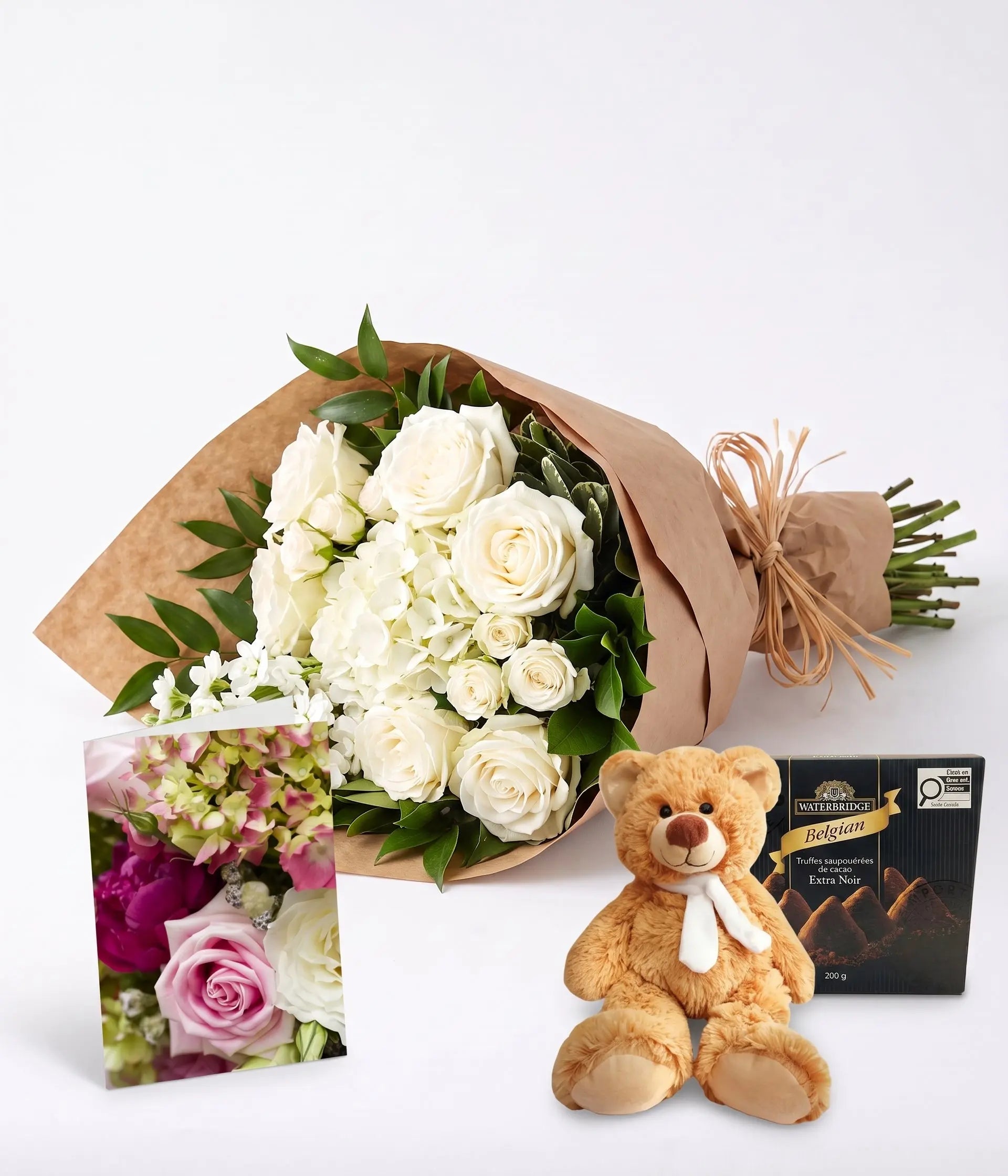 Hand Tied Elegant White Collection 4 Send Blooms