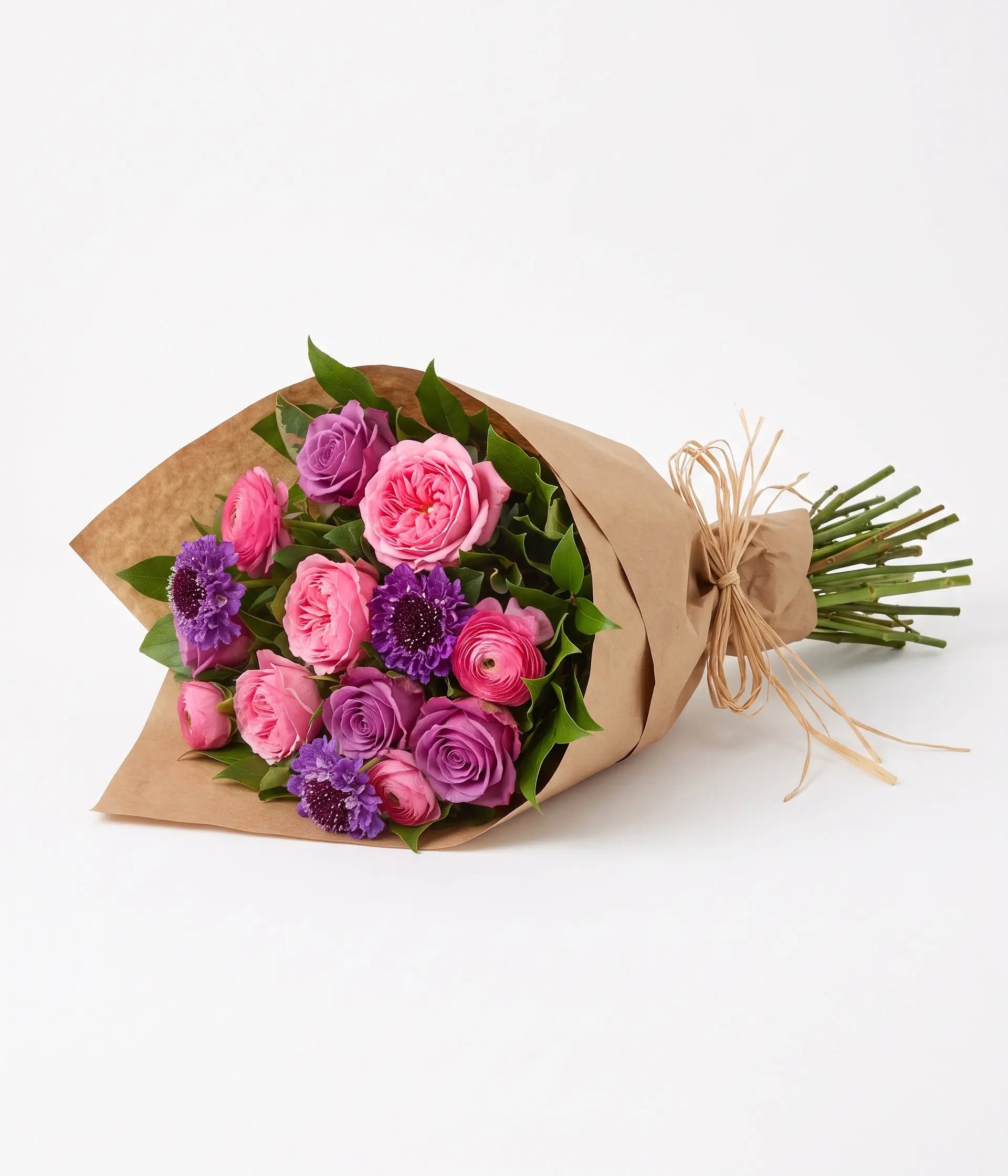 Hand Tied Purple & Pink Collection 1 Send Blooms