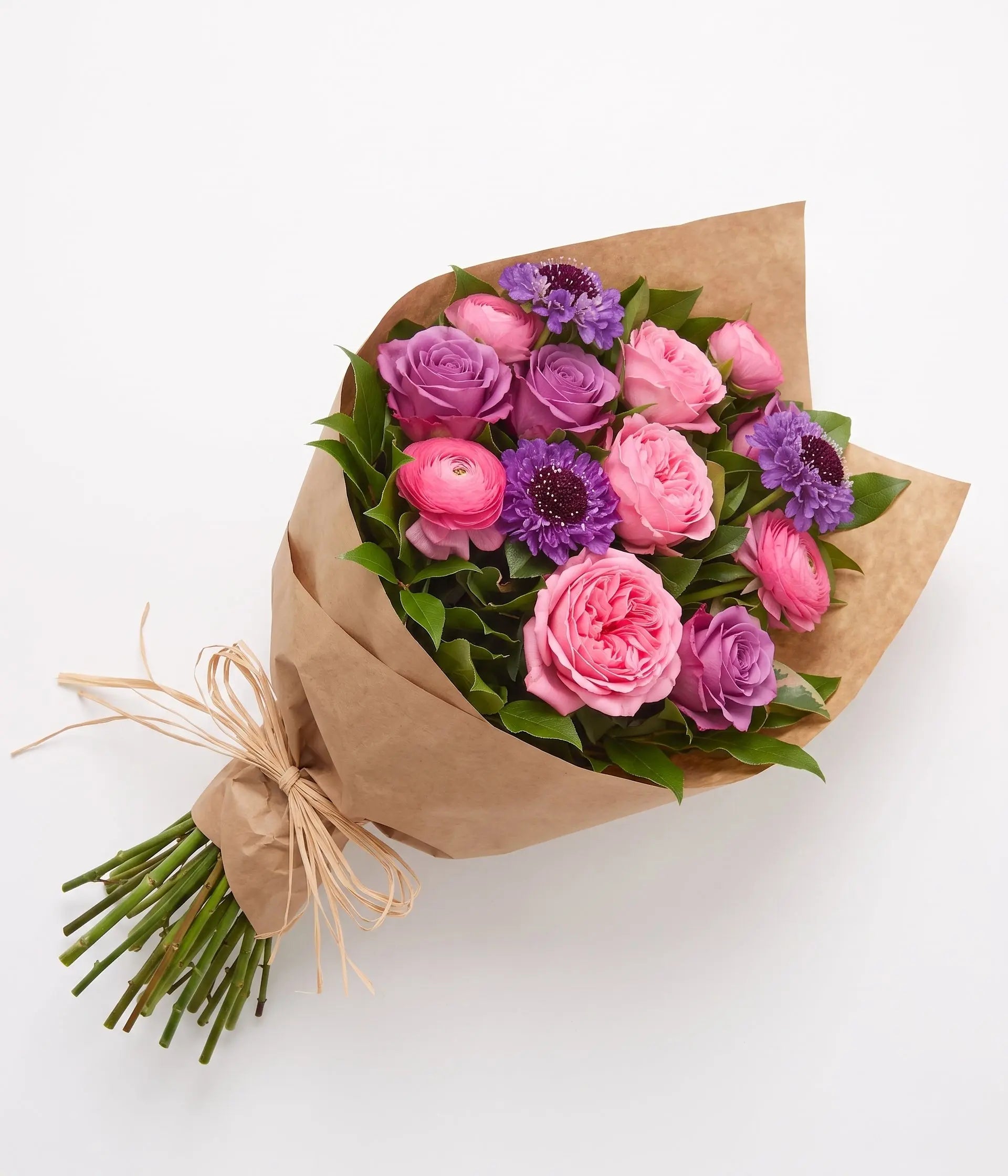 Hand Tied Purple & Pink Collection 1 Send Blooms