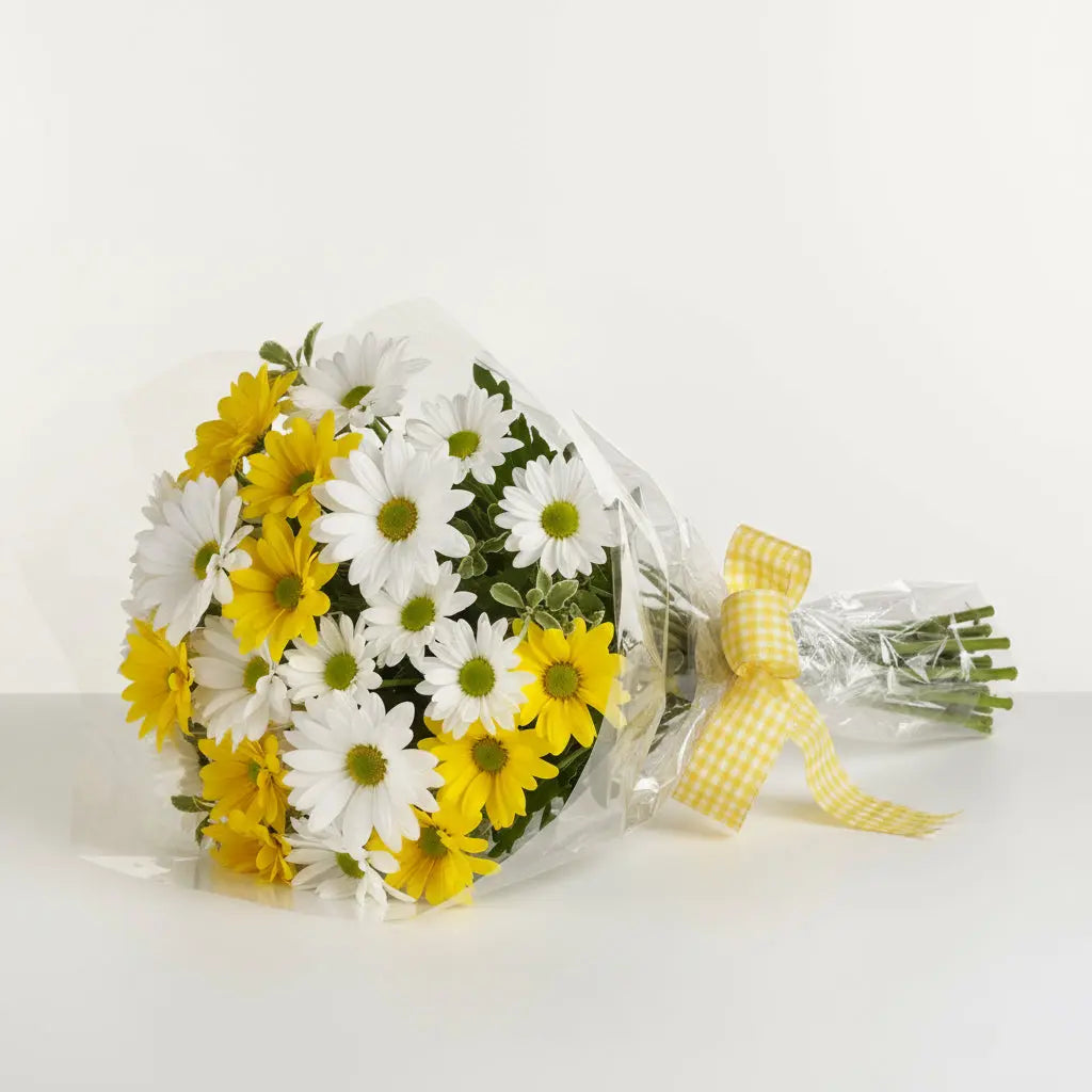 Happt Yellow and White Daisy Bouquet Send Blooms
