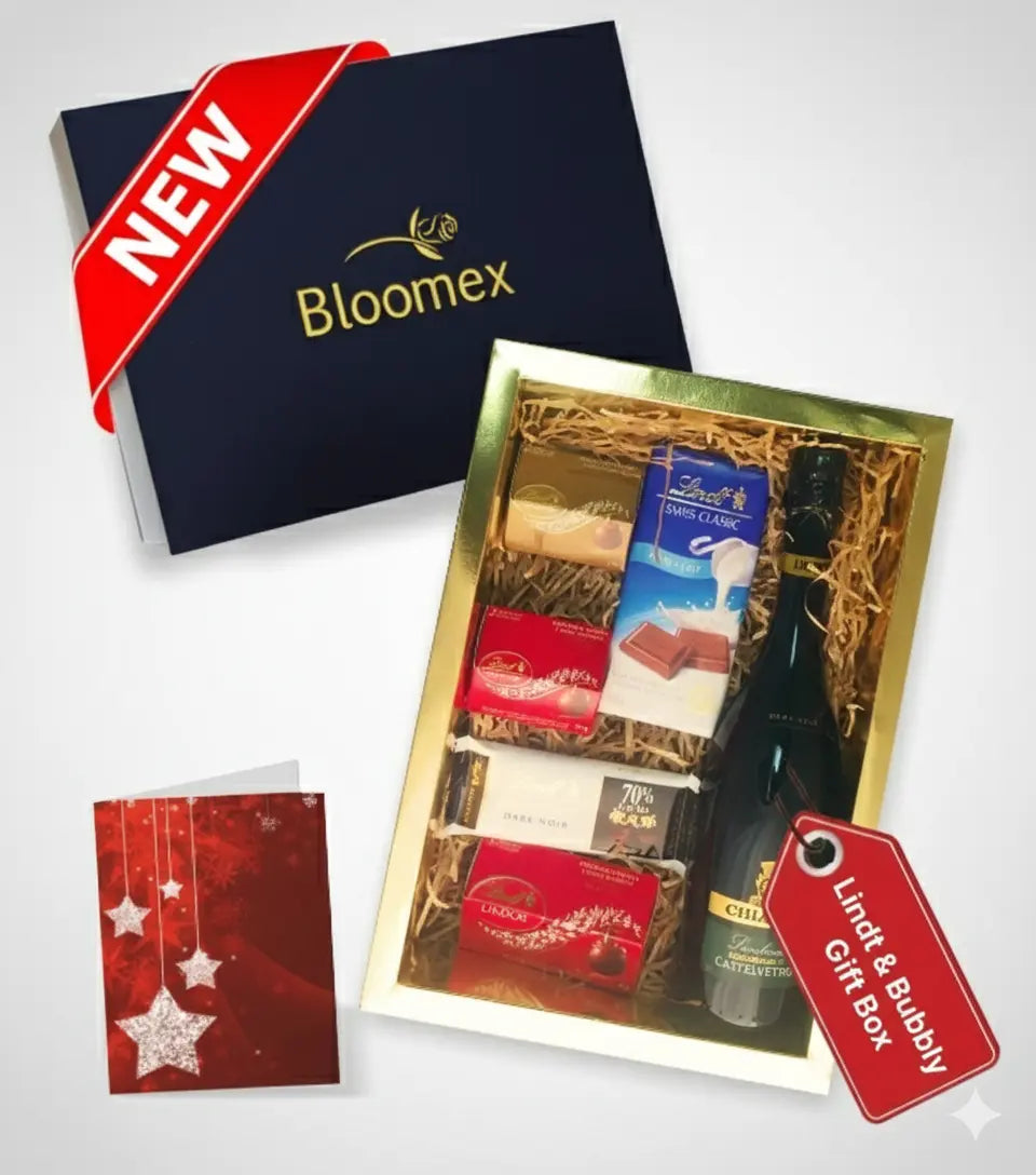 Lindt Chocolate & Bubbly Gift Box Send Blooms