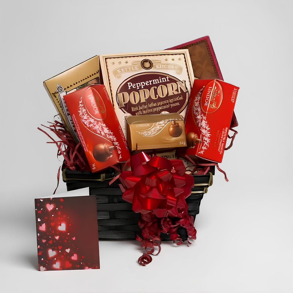 Gift Basket Featuring Lindt Chocolate 1