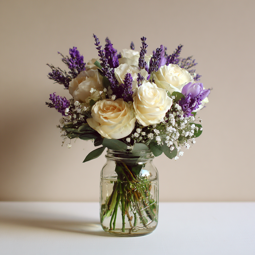 Magical Cottage Bouquet in Mason Jar