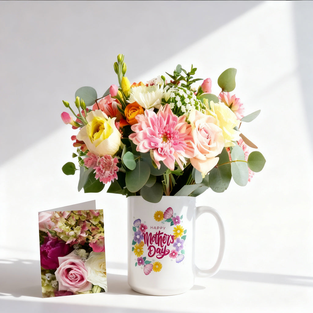 Mug & Flowers For Mom 1 Send Blooms