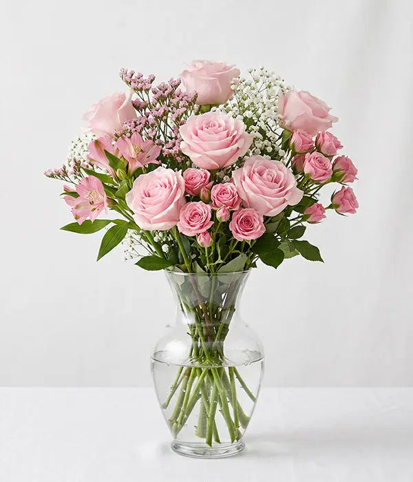 New Baby Girl Bouquet in Vase Send Blooms