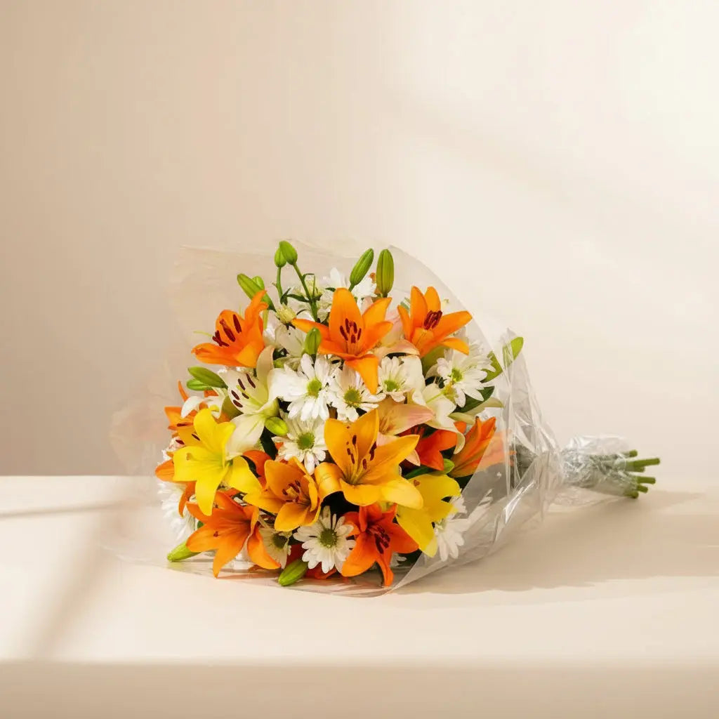 Orange & White Bouquet Send Blooms