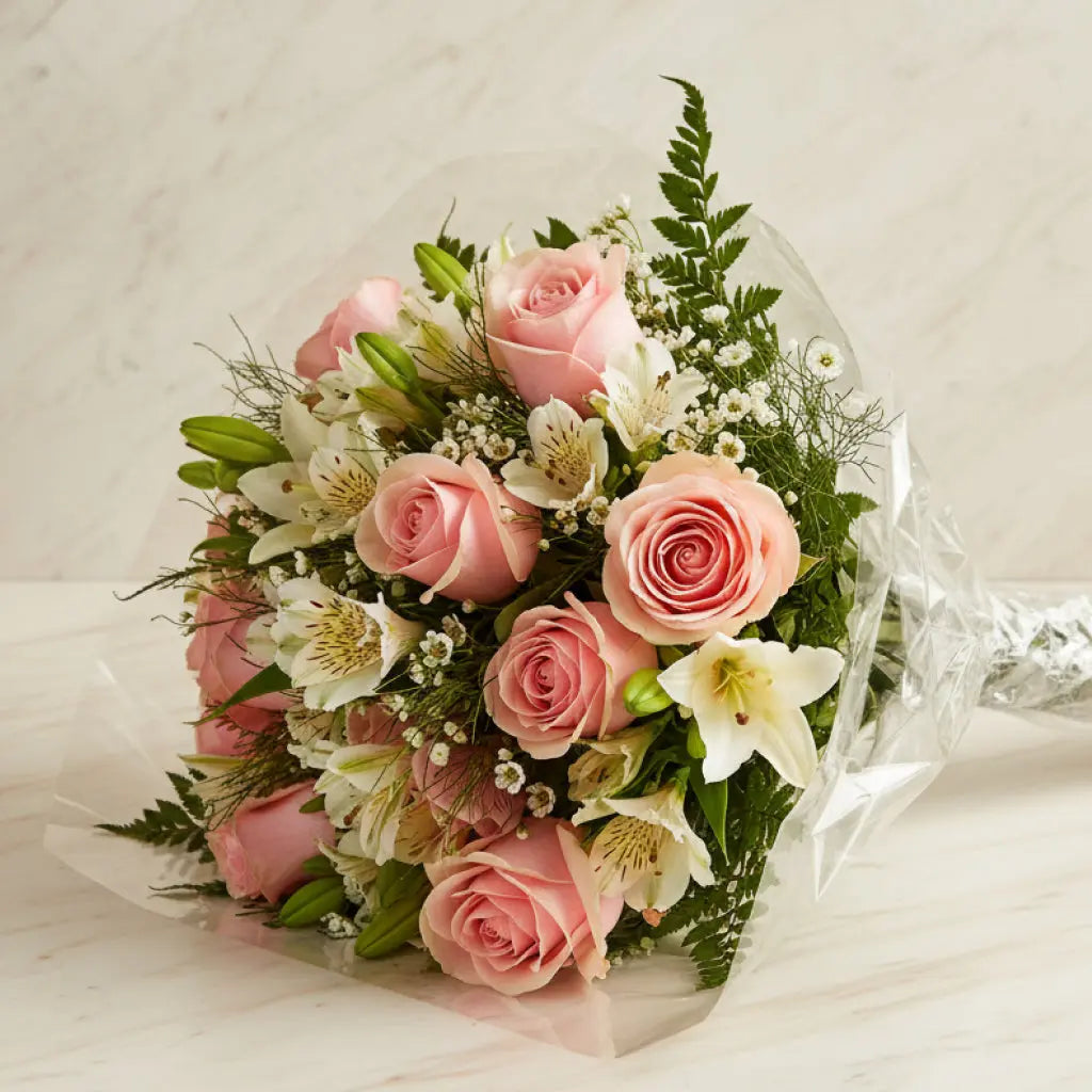 Pink Blushing Bouquet Send Blooms