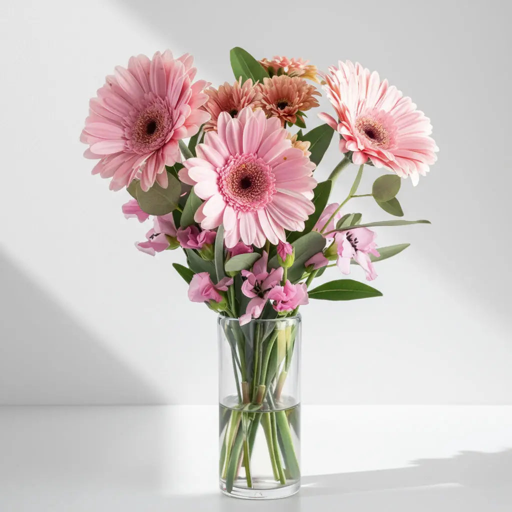 Pink Gerbera Bright Bouquet Send Blooms