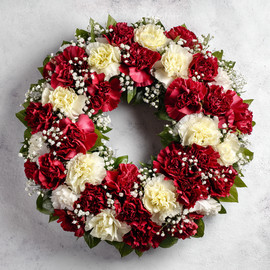 Red & White Wreath