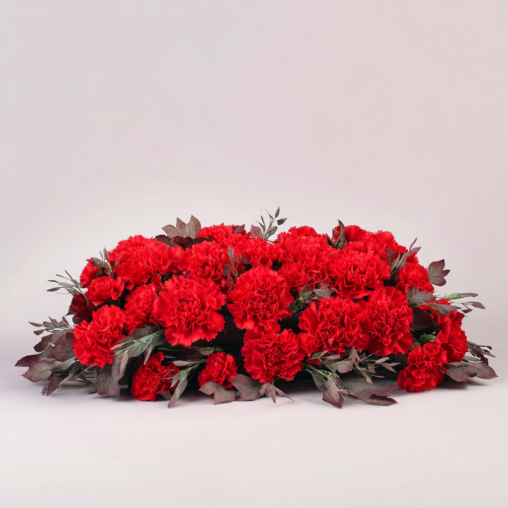 Red Carnation Casket Spray