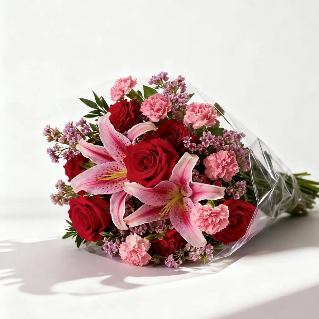 Romatic Lilies & Roses Bouquet Send Blooms