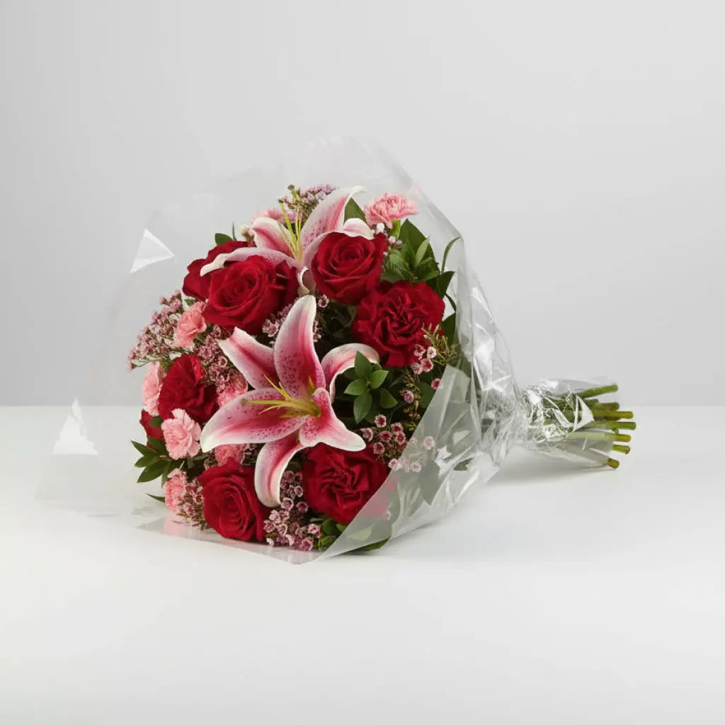 Romatic Lilies & Roses Bouquet Send Blooms