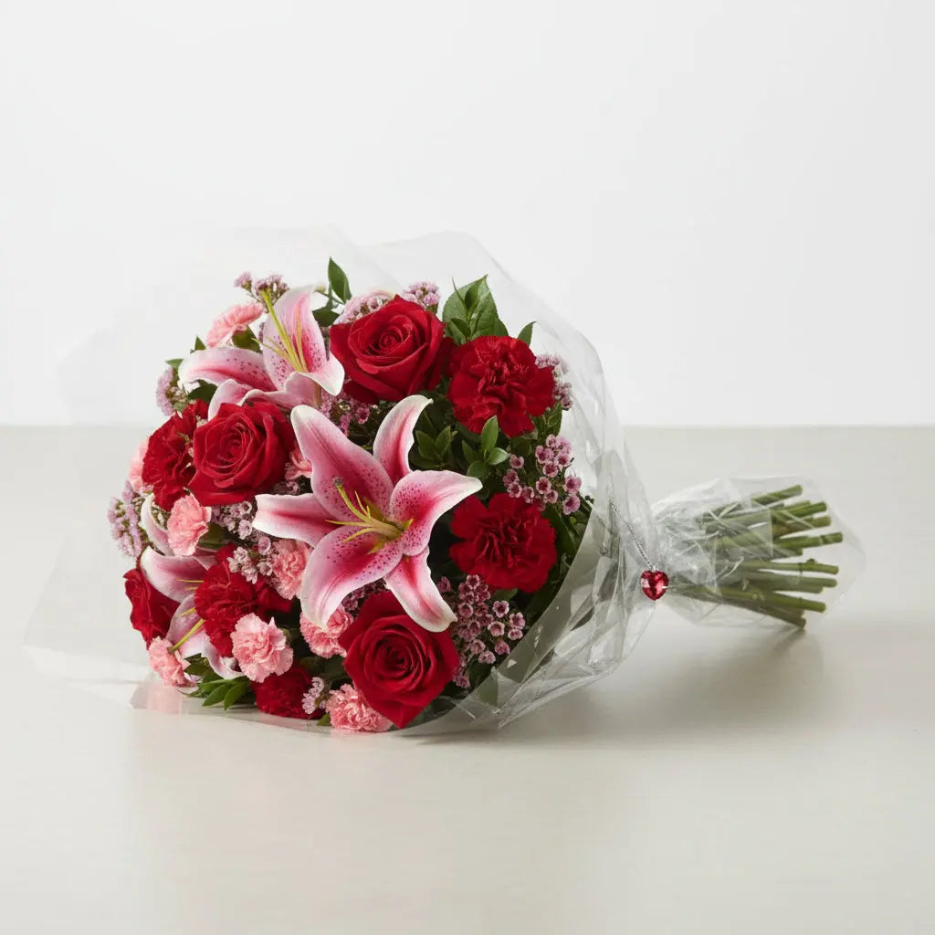 Romatic Lilies & Roses Bouquet Send Blooms