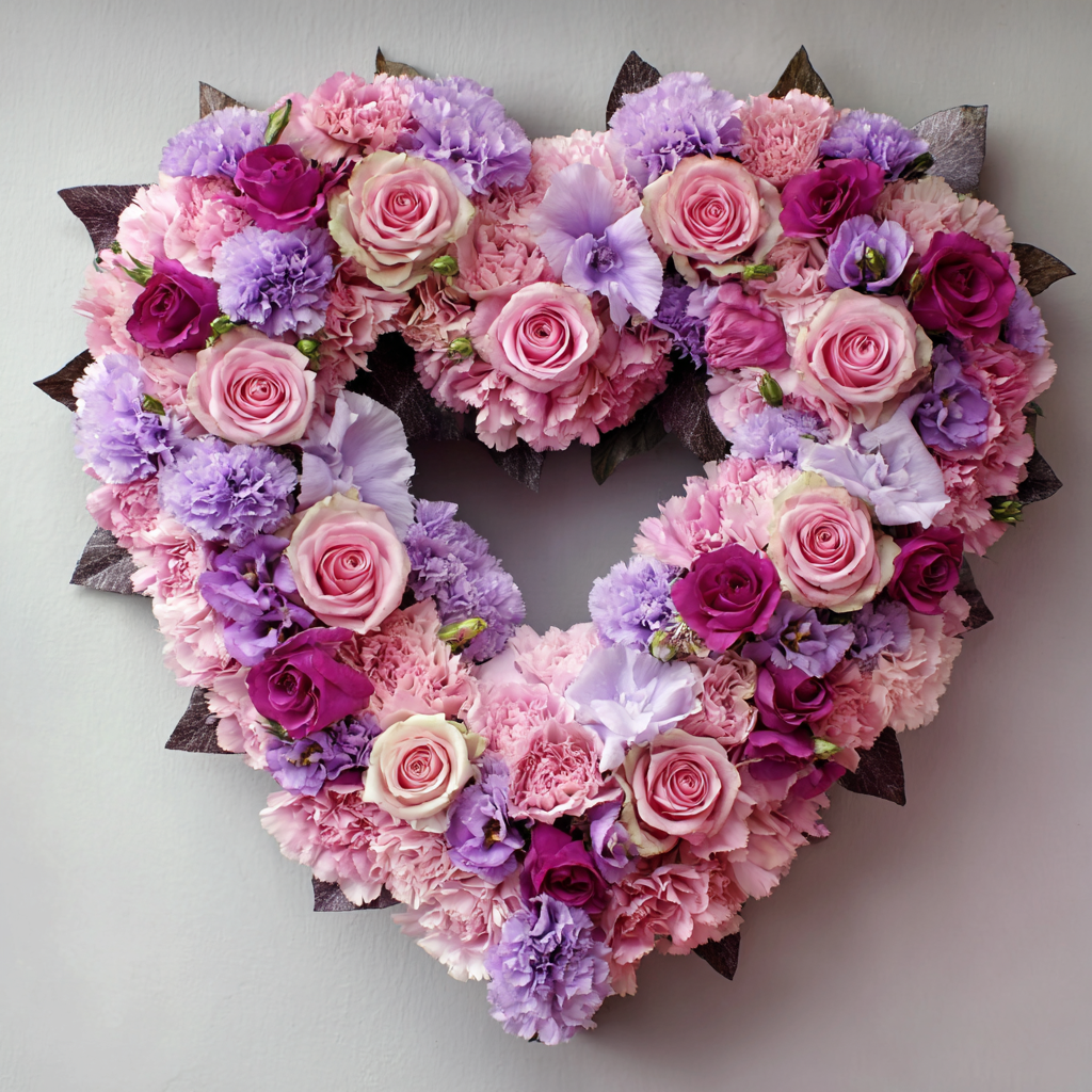 Rosy Memories Pink Floral Wreath Arrangement