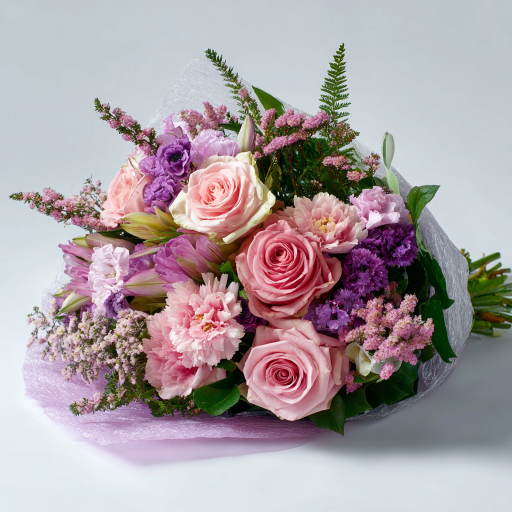 Blush & Purple Floral Bouquet
