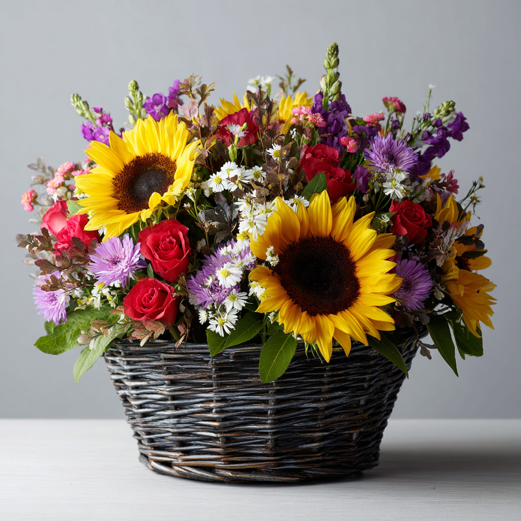 Sunflower Gift Basket