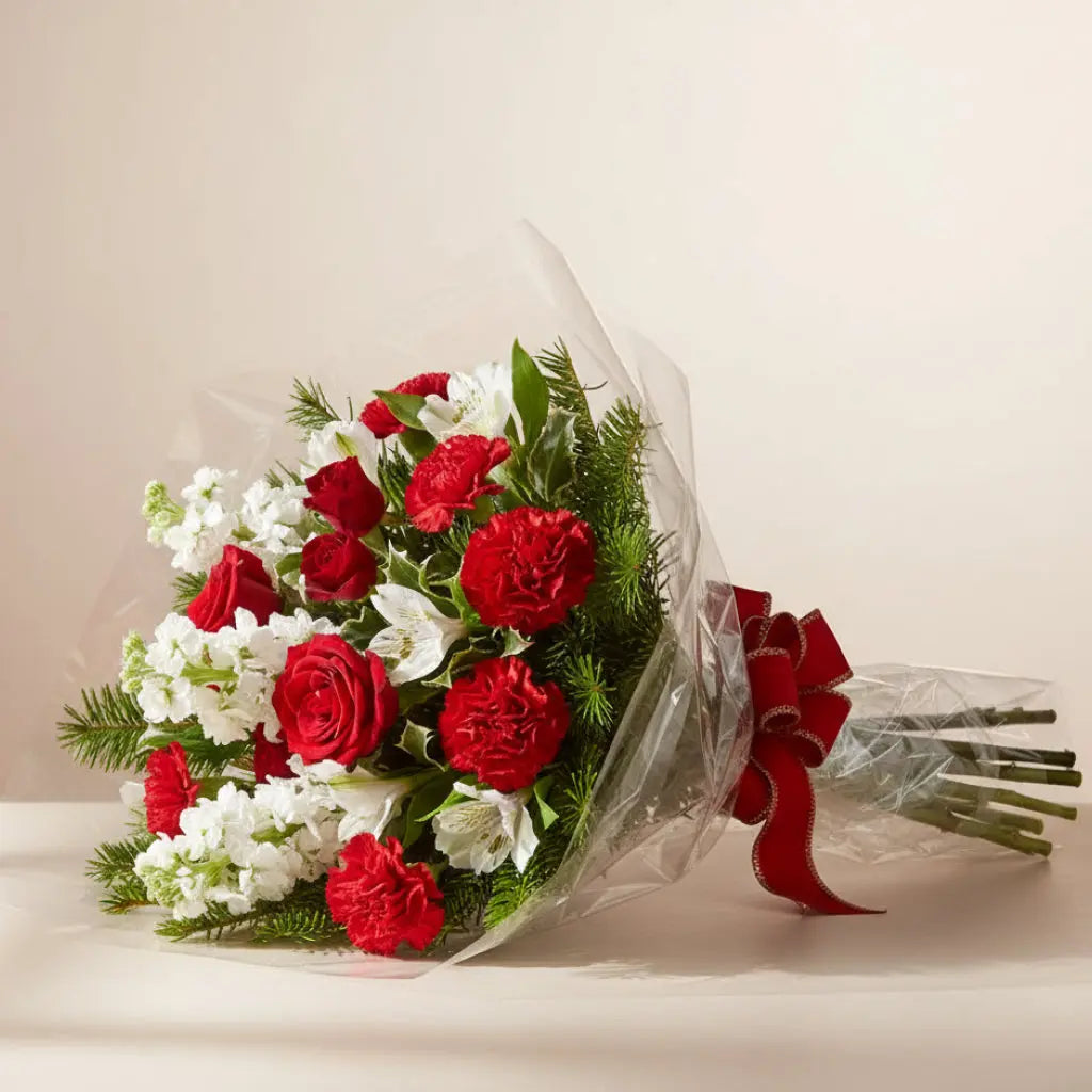 Tall Christmas Bouquet with Elegance Send Blooms