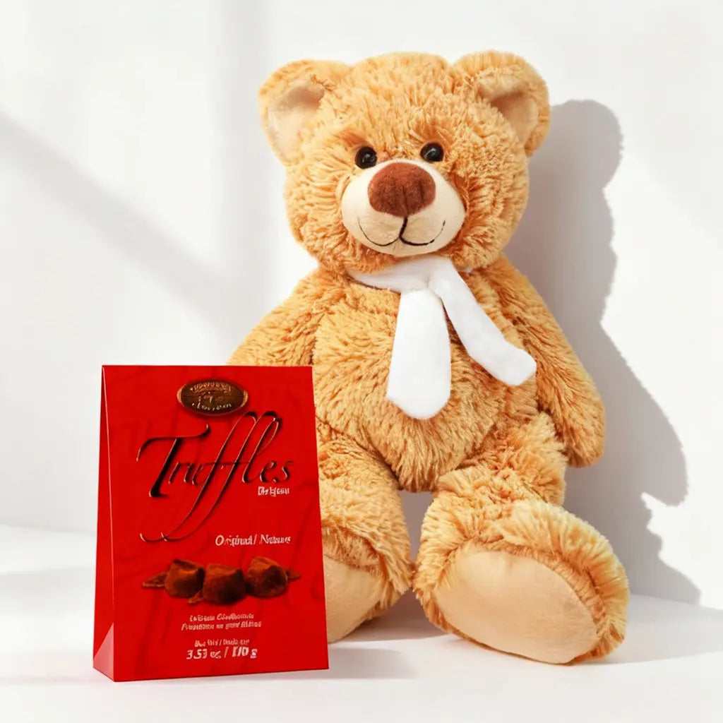 Teddy & Truffles: Premium Gourmet Chocolate Gift Box Send Blooms
