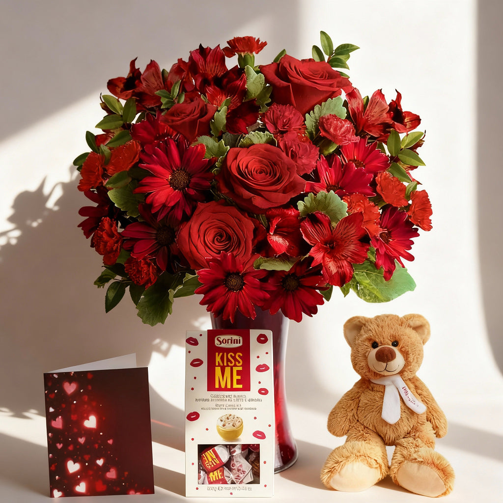 Valentine's Day Designer Gift Set: Collection III Combo Send Blooms