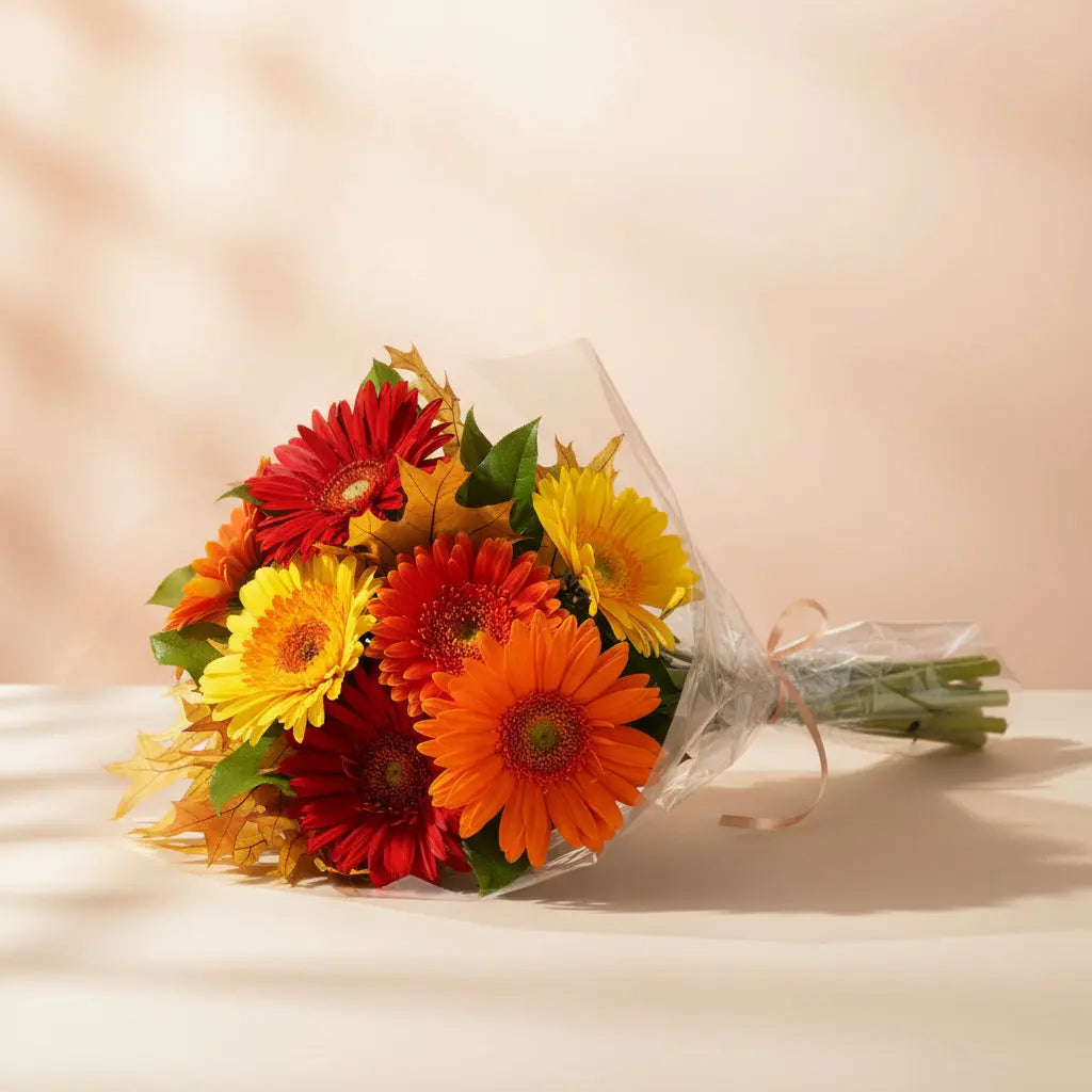 Vibrant Autumn Gerbera Daisies Bouquet Send Blooms