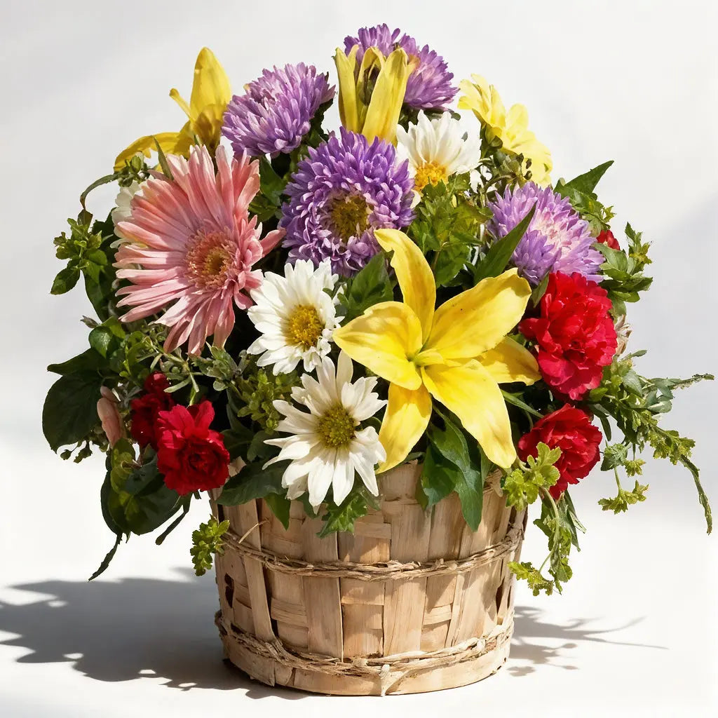 Vibrant Floral Joy Gift Basket Send Blooms