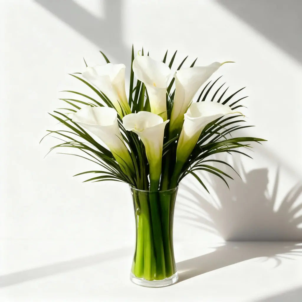 White Calla Lilies in a Bouquet Send Blooms