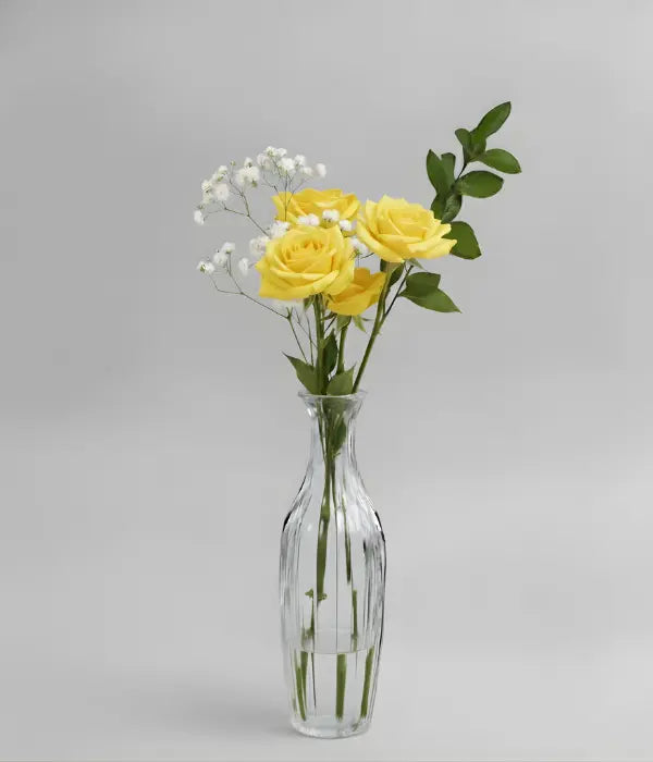 Sunshine Yellow Spray Rose in a Bud Vase Send Blooms