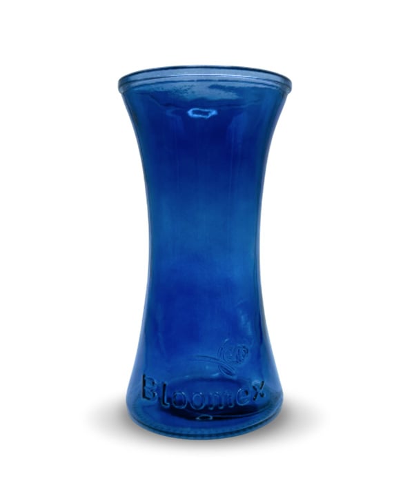 Cerulean Blue Decorative Flower Vase for Home Decor