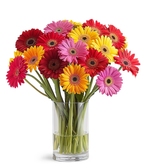 Vibrant Rainbow Gerbera Daisy Flower Bouquet for All Occasions