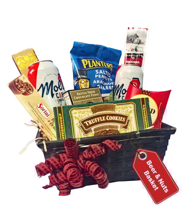 Craft Beer and Gourmet Nuts Gift Basket