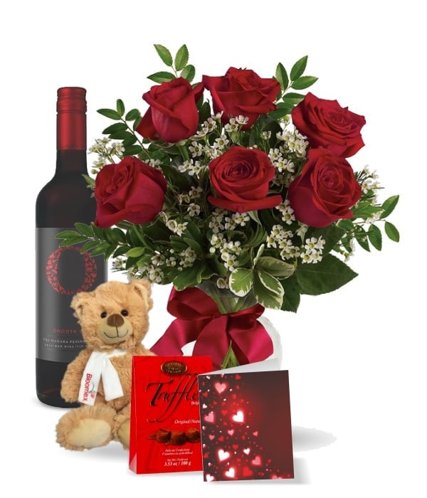 Rose & Wine Gift Basket 2